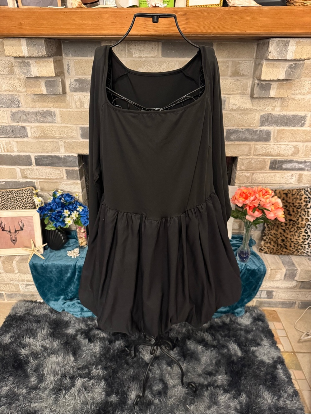 SHEIN Curve Black Bubble Dress
